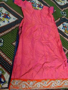 Beautiful Pink Kurta with Embellished Border
