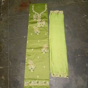 Green Kurta Suit Material