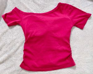 Asymmetrical Gathered Padded Top