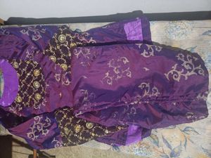 Stunning Purple Kurta Set with Gold Embellishments