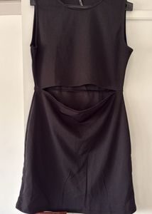 Sleeveless Black Mini Dress, Bust- 34/32