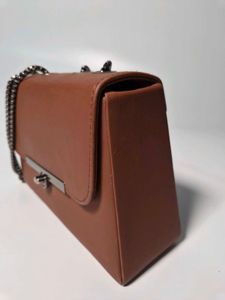 Brown Crossbody Bag with Chain Strap