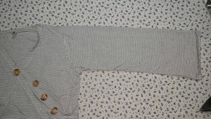 Striped Wrap Cropped Top
