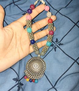 🪩 Oxidized Silver Pendant Necklace👇