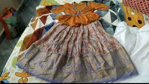 Beautiful Orange & Floral Print Lehenga Choli