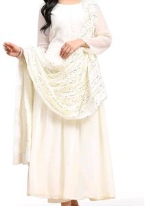 Elegant White Kurta Set with Dupatta
