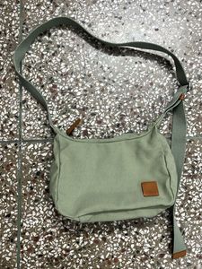 Light Green Canvas Crossbody Bag