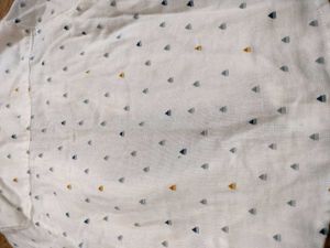Cute Boys White Triangle Print Shirt