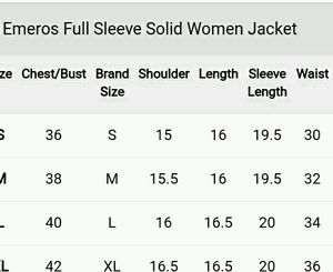 Emerous Full Sleeve Solid Woman Jacket