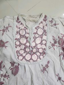 Embroidered short kurti