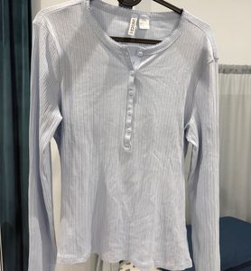Ribbed Henley Top
