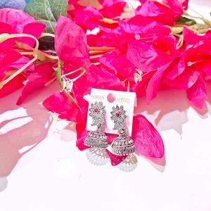 Mini Oxidized Jhumka Earrings (Pack of 10 pcs)