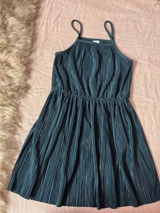 Pleated Spaghetti Strap Dress