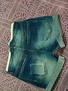 Distressed Denim Shorts