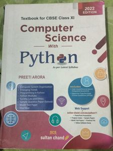 CBSE Class 11 Computer Science with Python Textboo