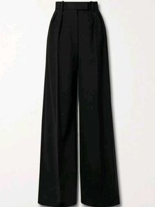Black Wide-Leg Formal Trousers | Size 30