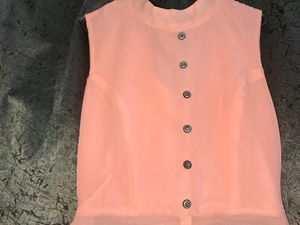 Peach Frontslit Dress