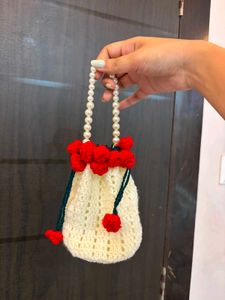 crochet potli bag