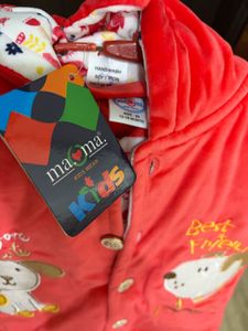 Cute Dog Print Baby Jacket