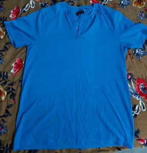 Men's Blue Henley T-Shirt