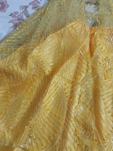 Stunning Yellow Sequinned Lehenga Choli