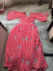 Embroidered Ethnic Gown ✨🌷( 9-10years)