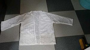 White Chikankari Embroidered jacket