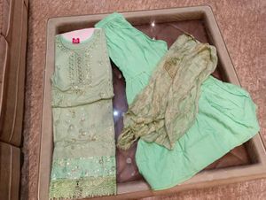 Beautiful Mint Green Kurta Set with Dupatta