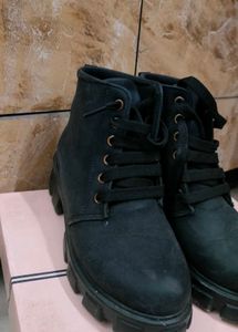 Stylish Black Combat Boots