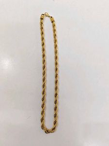 Classic yellow Gold covering alloy Rope Chain Neck