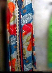 Red and blue beautiful long kurti for girls an