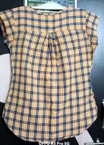 Casual Plaid Tunic Top