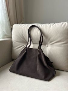 Stylish Brown Suede Tote Bag