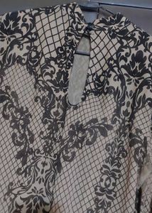 Nude Color Top Black Floral For 34 Bust