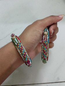 Sparkling Multi-Color Bangles