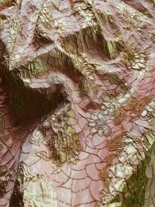 Elegant Pink &amp; Gold Brocade Skirt