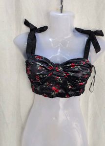 Floral Print Bustier Top