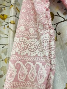 Pink Chikankari Kurta