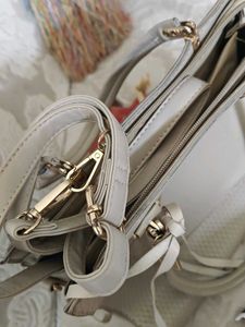 Stylish branded Beige Handbag  Textured Accent