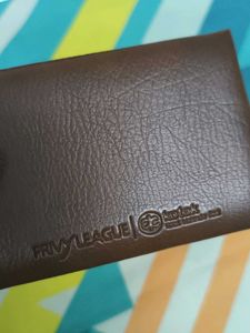 Brown Faux Leather Card Holder