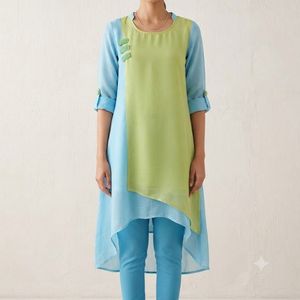 Two-Tone Asymmetrical Kurta
