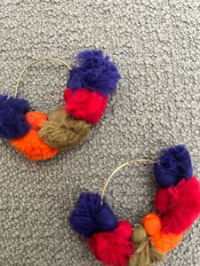 Colorful Pom-Pom Earring