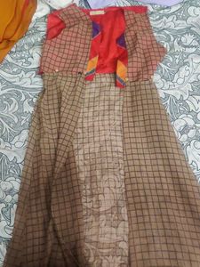 Mustard Kurta with detachable shrug