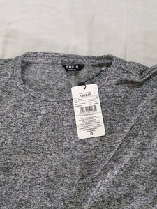 SHEIN Gray Knit Tee - New with Tags