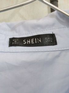 Light Blue Ruffle Sleeve Shirt