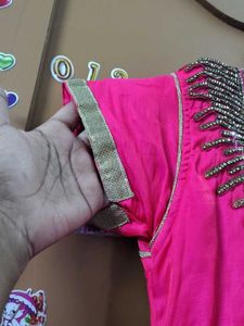 Stunning Pink Embellished Ethnic Gown