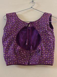 sequinned purple top
