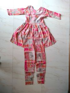 Stylish Pink & Orange Printed Co-ord Set