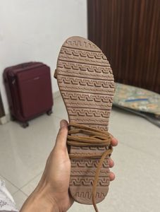 Brown Strappy Sandals- 8 UK