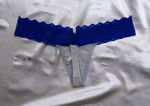 Blue Lace Thong panty